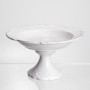 Изображение Фруктовница на ножке White Square 21.5 см, фарфоровая круглая Yiwu 120-YH-HG056 ИМ Light-Deco 
