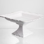 Изображение Фруктовница на ножке White Square 21,5*21,5 см фарфоровая квадратная Yiwu 120-YH-HG057 ИМ Light-Deco 2 