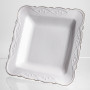 Изображение Фруктовница на ножке White Square 21,5*21,5 см фарфоровая квадратная Yiwu 120-YH-HG057 ИМ Light-Deco 4 
