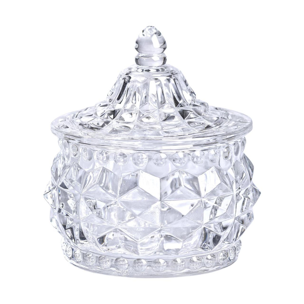 Изображение Конфетница стеклянная c крышкой Ø 8 см круглая HP-YH-3 ИМ Light-Deco 1 