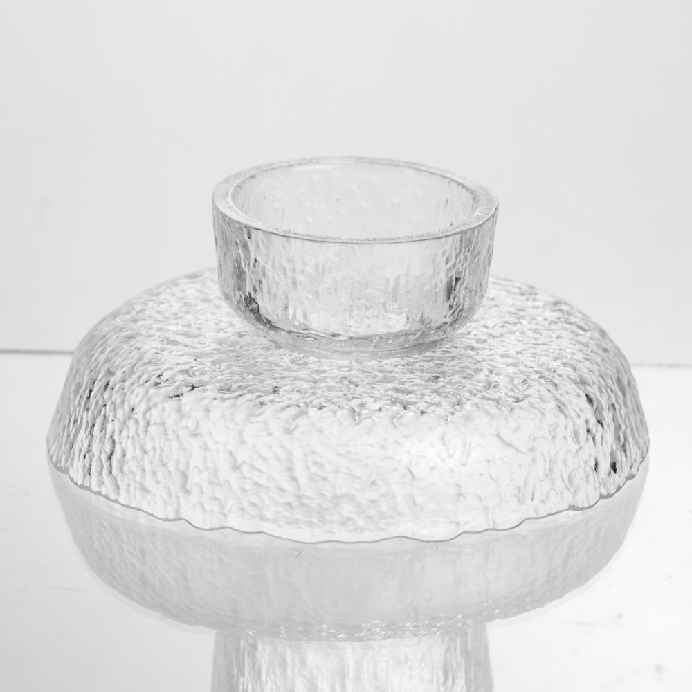 Изображение Фруктовница на ножке Ice Textured 15 см с ледяной текстурой стекла Yiwu HP-34-88 ИМ Light-Deco 4 