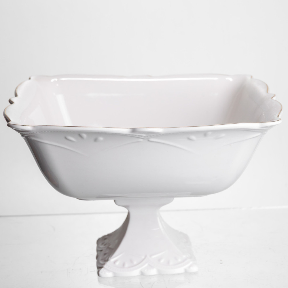 Изображение Ваза для фруктов на ножке фарфоровая Pearl 26,5*26,5 см Yiwu 120-YH-HG052 ИМ Light-Deco 