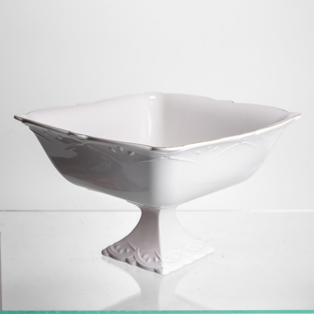 Изображение Ваза для фруктов на ножке фарфоровая Pearl 26,5*26,5 см Yiwu 120-YH-HG052 ИМ Light-Deco 2 