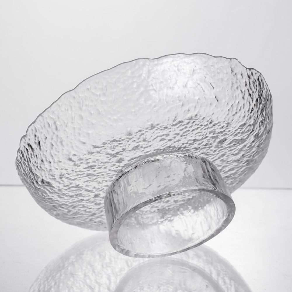 Изображение Фруктовница на ножке Ice Textured 20 см с ледяной текстурой стекла Yiwu HP-34-89 ИМ Light-Deco 2 