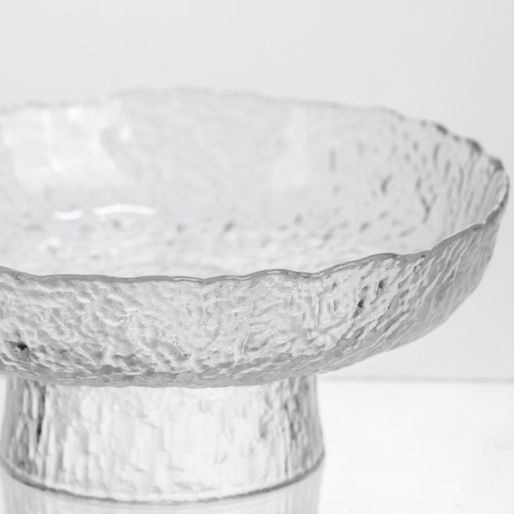 Изображение Фруктовница на ножке Ice Textured 20 см с ледяной текстурой стекла Yiwu HP-34-89 ИМ Light-Deco 4 