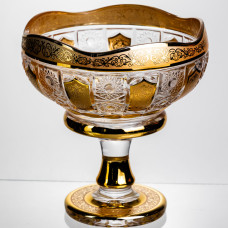 Ваза для фруктов стеклянная Bohemia Gold 26 см Yiwu HP-34-137