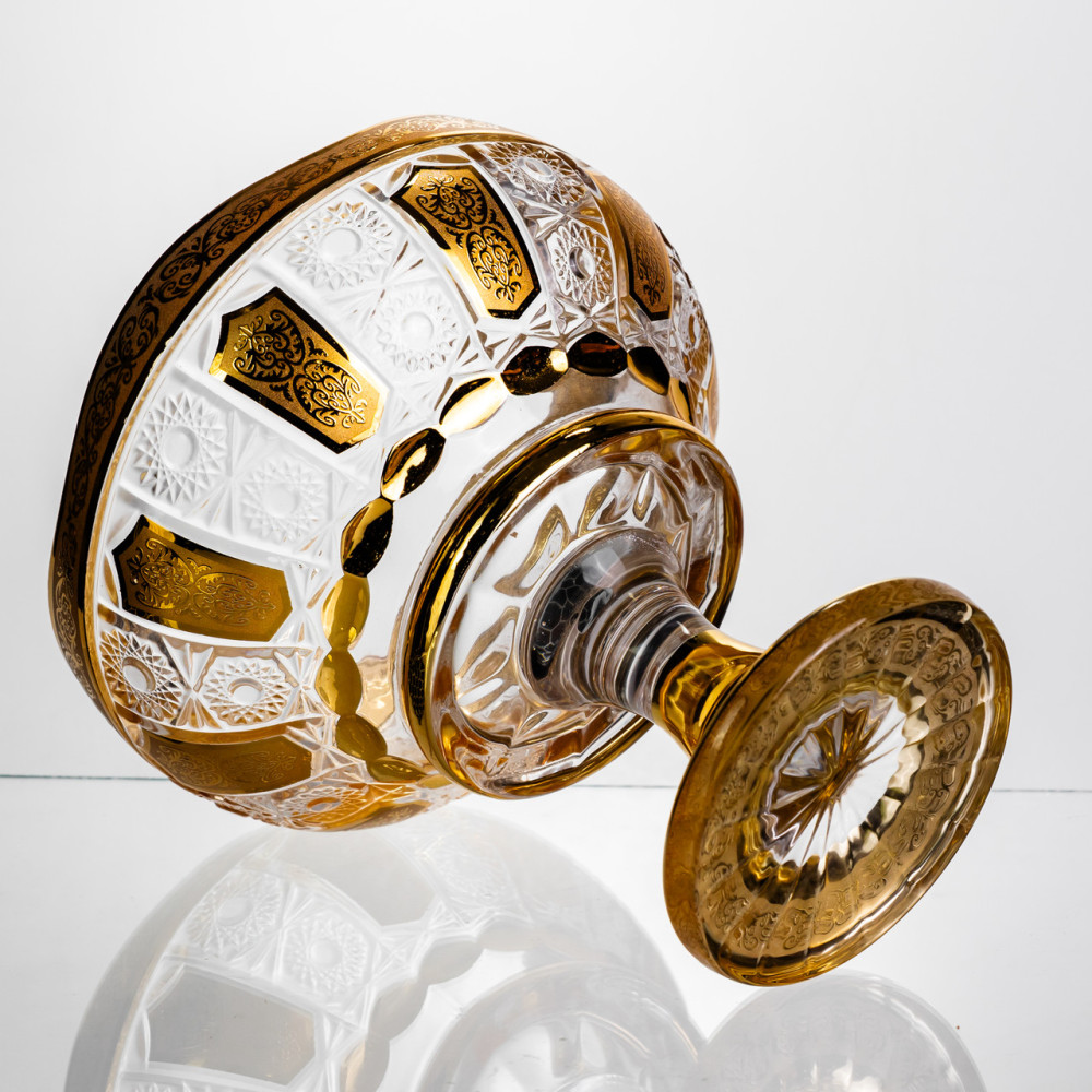 Изображение Ваза для фруктов стеклянная Bohemia Gold 26 см Yiwu HP-34-137 ИМ Light-Deco 3 