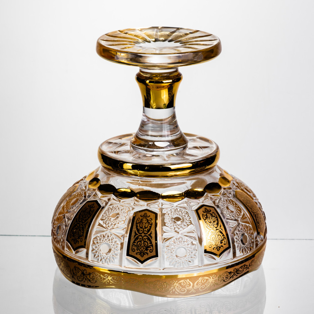 Изображение Ваза для фруктов стеклянная Bohemia Gold 26 см Yiwu HP-34-137 ИМ Light-Deco 5 