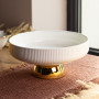 Изображение Фруктовница фарфоровая на золотой ножке 26 см Yiwu LB-1584B ИМ Light-Deco 1 
