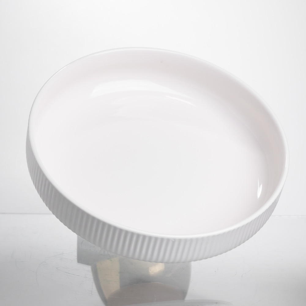 Изображение Фруктовница фарфоровая на золотой ножке 26 см Yiwu LB-1584B ИМ Light-Deco 2 