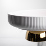 Изображение Фруктовница фарфоровая на золотой ножке 26 см Yiwu LB-1584B ИМ Light-Deco 4 