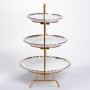 Зображення Фруктовница на 3 яруса фуршетная стойка для закусок 29×25×20 (см) конфетница Белый с золотом YZH-009 ИМ Light-Deco 2 