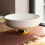 Изображение Фруктовница фарфоровая на золотой ножке 30 см Yiwu LB-1585B ИМ Light-Deco 1 