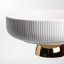 Изображение Фруктовница фарфоровая на золотой ножке 30 см Yiwu LB-1585B ИМ Light-Deco 4 