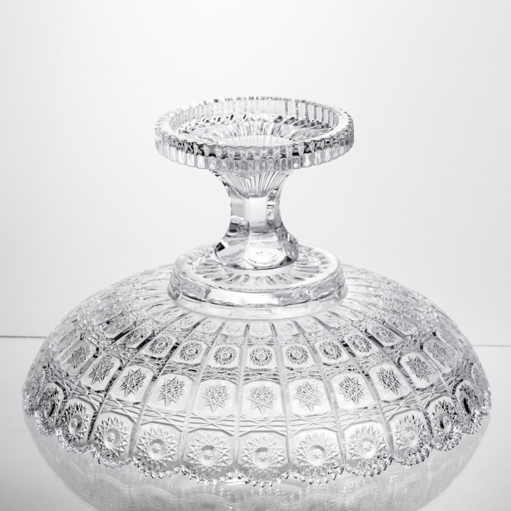 Изображение Фруктовница на ножке стеклянная Queen Lace 32 см под хрусталь Yiwu HP-34-47 ИМ Light-Deco 4 