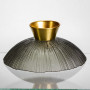 Изображение Фруктовница стеклянная «Gold & Grey» 24 см на золотой ножке Yiwu HP-34-118 ИМ Light-Deco 3 