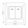 Изображение Выключатель двухклавишный с подсветкой кремовый VIDEX BINERA ИМ Light-Deco 4 