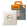 Зображення Розетка одинарная кремовая VIDEX BINERA ИМ Light-Deco 
