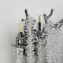 Изображение Вишукане срібне бра з кришталевим підвісами 40х30 см ИМ Light-Deco 5 