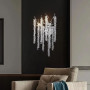 Изображение Вишукане срібне бра з кришталевим підвісами 40х30 см ИМ Light-Deco 6 