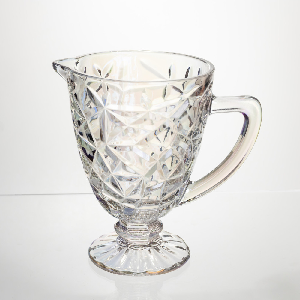 Зображення Кувшин стеклянный для компота 1.2 л ребристый фигурный графин для лимонада мохито сангрии напитков HP-19-171 ИМ Light-Deco 