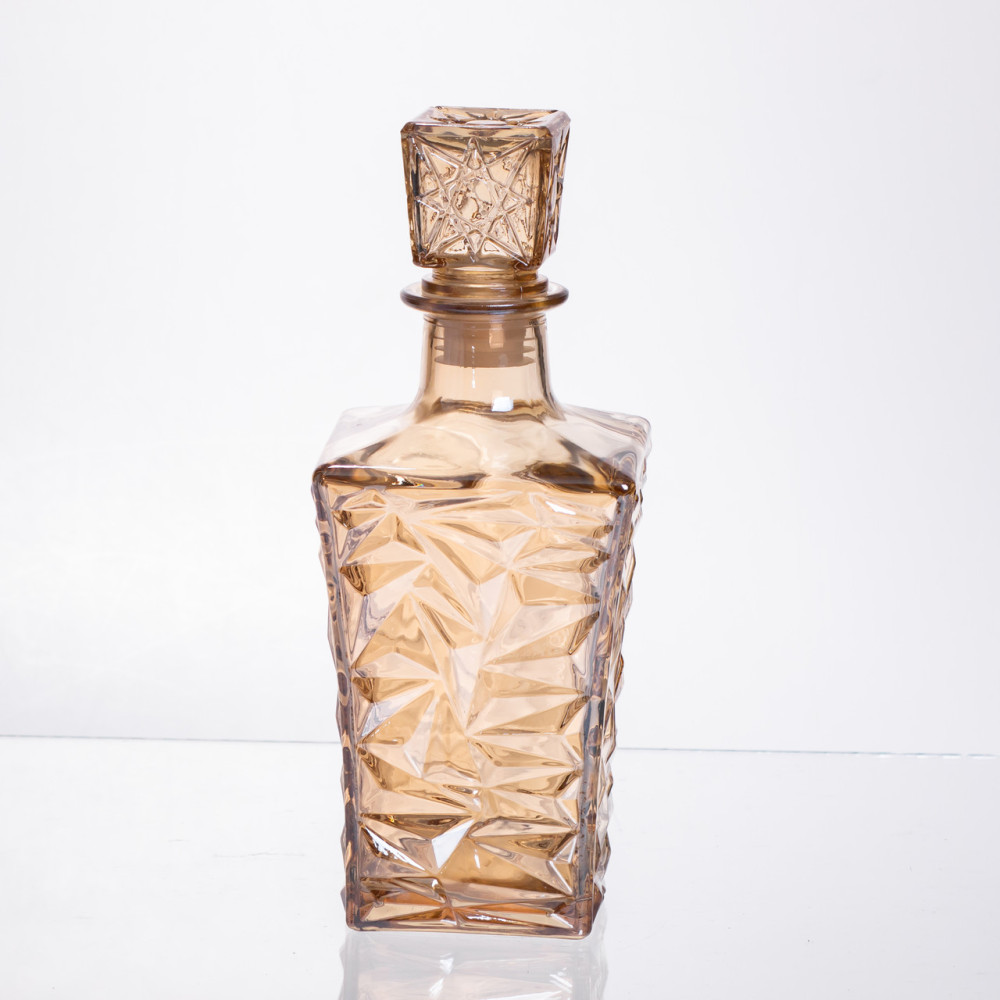 Зображення Набор для напитков графин и 6 стаканов для напитков из толстого стекла коричневый 64486-25 ИМ Light-Deco 1 