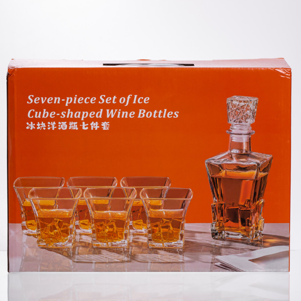 Зображення Набор для напитков графин и 6 стаканов для напитков из толстого стекла прозрачный 64486-26 ИМ Light-Deco 4 