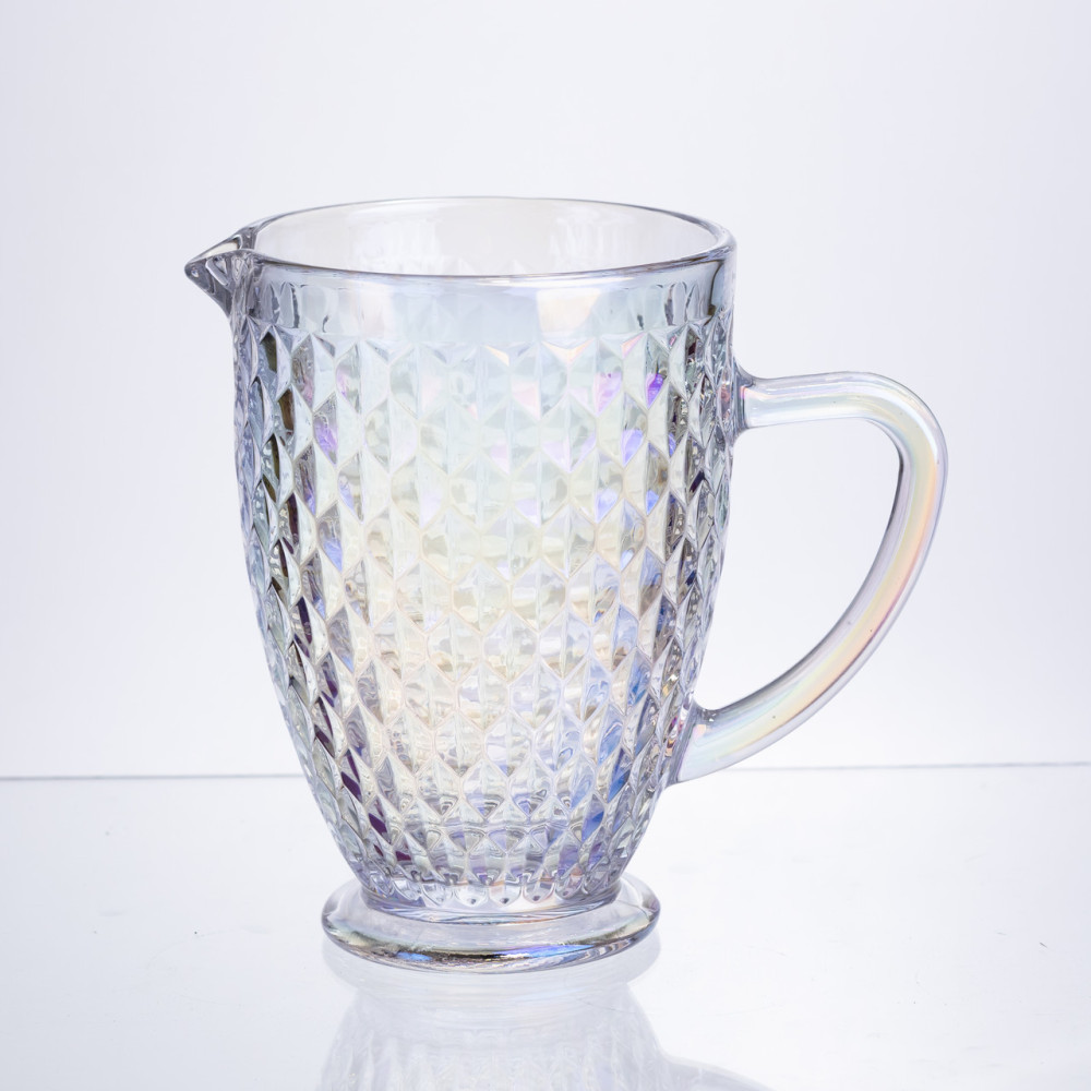Изображение Кувшин для напитков 1,2 л из толстого стекла фигурный rainbow HP-19-251 ИМ Light-Deco 