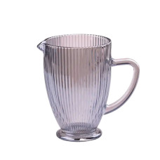 Кувшин для напитков ребристый 1,2 л с толстого стекла голубой HP7118BL