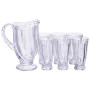 Зображення Набор кувшин 1 л со стаканами 6 (шт) по 300 мл для напитков Прозрачный HP-19-24 ИМ Light-Deco 