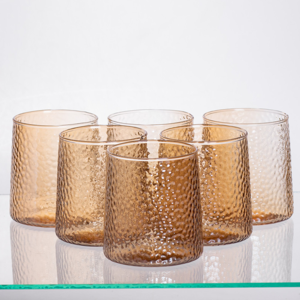 Зображення Набор для напитков графин с бамбуковой крышкой и 6 стаканами, коричневый 64486-36 ИМ Light-Deco 1 