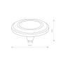 Зображення Лампа Nowodvorski 9211 Reflector led GU10 1x9W 4000K 680Lm IP20 Bl ИМ Light-Deco 3 