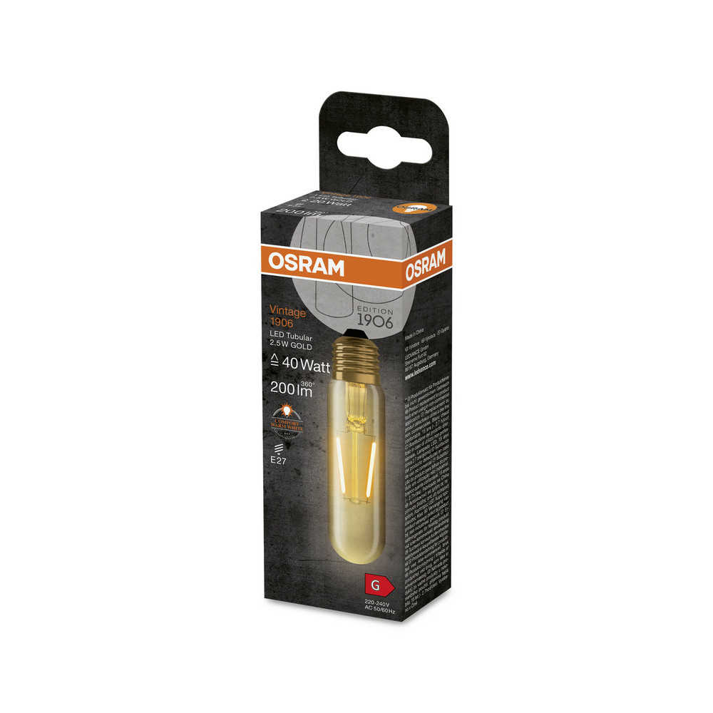 Изображение Лампочка Osram 4099854091858 Led Vintage 1906 E27 2.5W 2000K 200Lm IP20 ИМ Light-Deco 2 