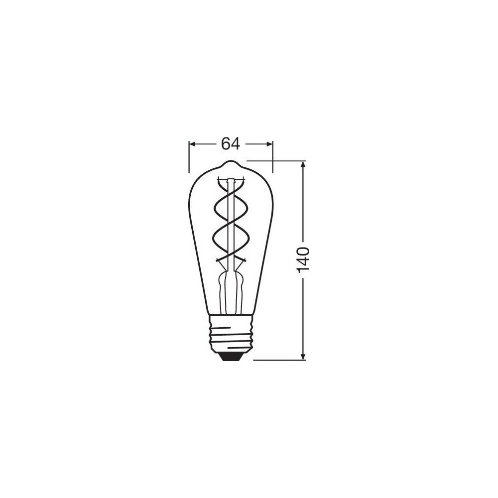 Изображение Лампочка Osram 4058075269941 Led Vintage 1906 E27 5W 1800K 140Lm IP20 ИМ Light-Deco 3 