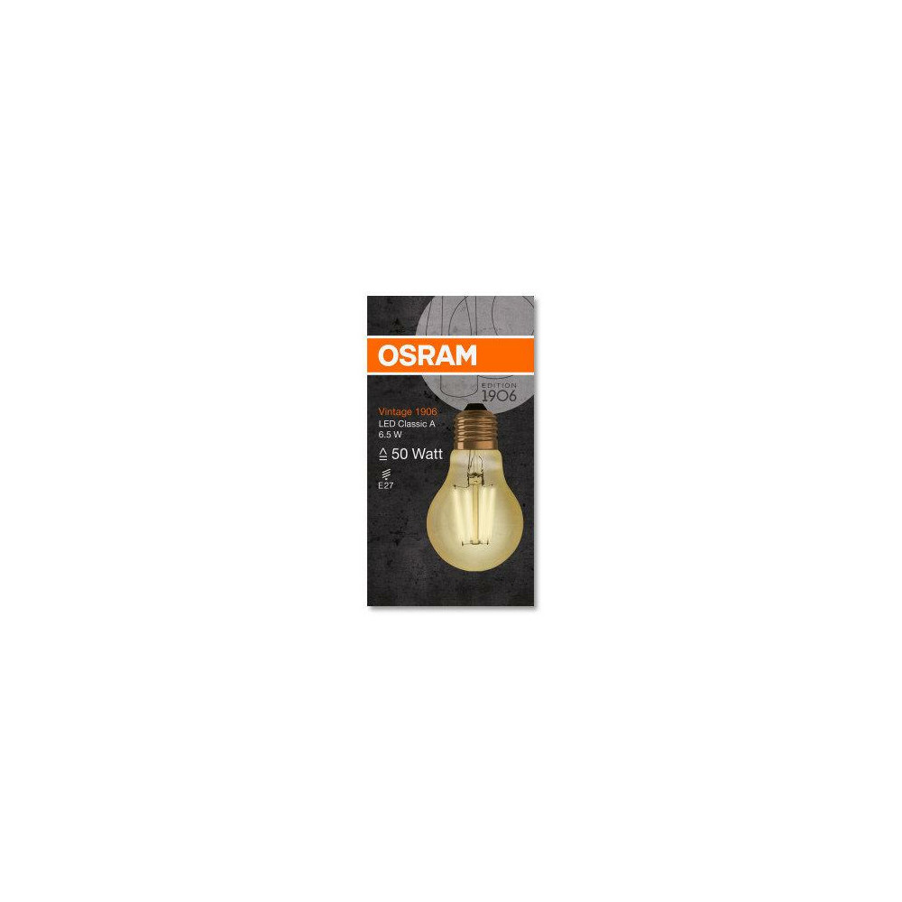 Зображення Лампочка Osram 4058075293298 Led Vintage 1906 E27 6.5W 2400K 725Lm IP20 Filament ИМ Light-Deco 3 