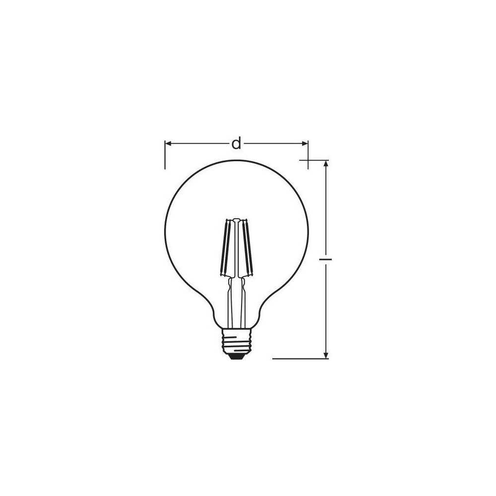 Зображення Лампочка Osram 4058075809406 Led Vintage 1906 E27 6.5W 2400K 720Lm IP20 ИМ Light-Deco 2 