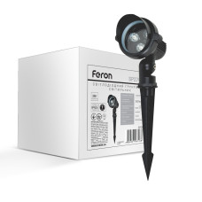 Грунтовый светильник Feron SP2704 3Вт 6500K IP65 черный