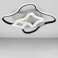 Люстра стельова світлодіодна LED Light House SC-19013-D560 WH+BK 2.4G 92W D560*100, колір білий + чорний