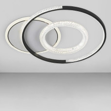 Люстра стельова світлодіодна Light House SC-19015-540*450 WH+BK 2.4G 108W 540*450*60, колір білий + чорний