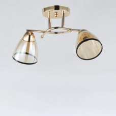 Люстра стельова Light House SRS-19027/2 золото, плафон медовий з облямівкою