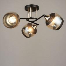 Люстра стельова Light House SRS-19029/3 чорна із золотом