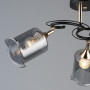 Зображення Люстра стельова Light House SRS-19033/3 чорна із золотом, плафон димчастий ИМ Light-Deco 1 