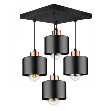 Люстра підвісна Light House SRS-19041/4 чорний + золото