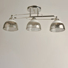 Люстра стельова Light House SRS-19052/3 хром, плафон білий + сірий