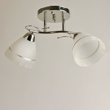 Люстра стельова Light House SRS-19053/2 хром, плафон білий матовий