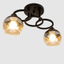 Зображення Люстра стельова Light House SRS-19054/2А чорна, плафон бурштиновий ИМ Light-Deco 2 