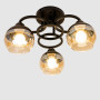 Зображення Люстра стельова Light House SRS-19054/3А чорна, плафон бурштиновий  ИМ Light-Deco 2 