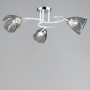 Зображення Люстра стельова Light House SRS-19063/3 хром + білий, плафон димчастий ИМ Light-Deco 
