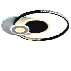 Люстра стельова світлодіодна LED Light House SRS-19065/550 WH+BK (RGB) 96W+8W, колір білий + чорний