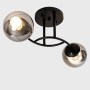 Зображення Люстра стельова Light House SRS-19068/2 чорна, плафон димчастий ИМ Light-Deco 2 